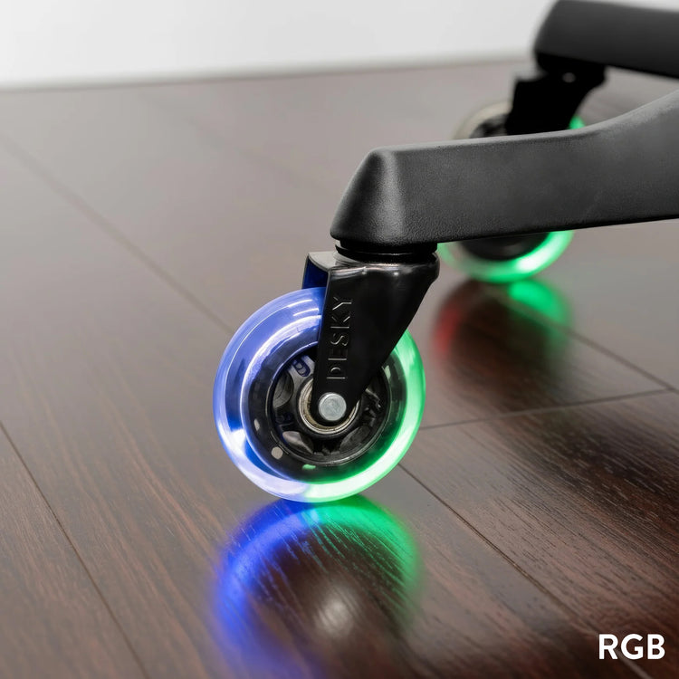 Desky office chair caster wheels in rgb color