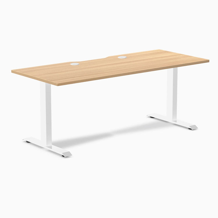 Desky Zero Scalloped Laminate Office Desk