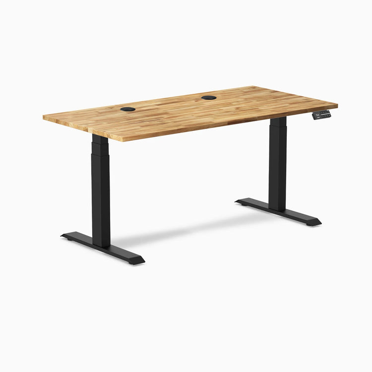 Desky Dual Hardwood Sit Stand Desk