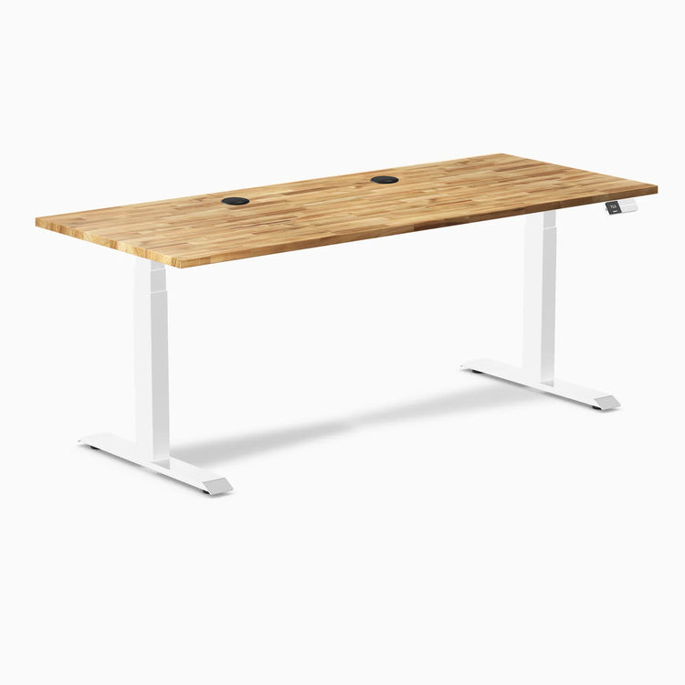Desky Dual Hardwood Sit Stand Desk