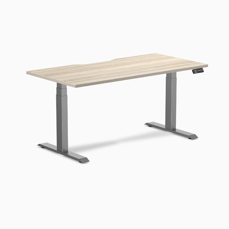 Desky Dual Scalloped Laminate Sit Stand Desk