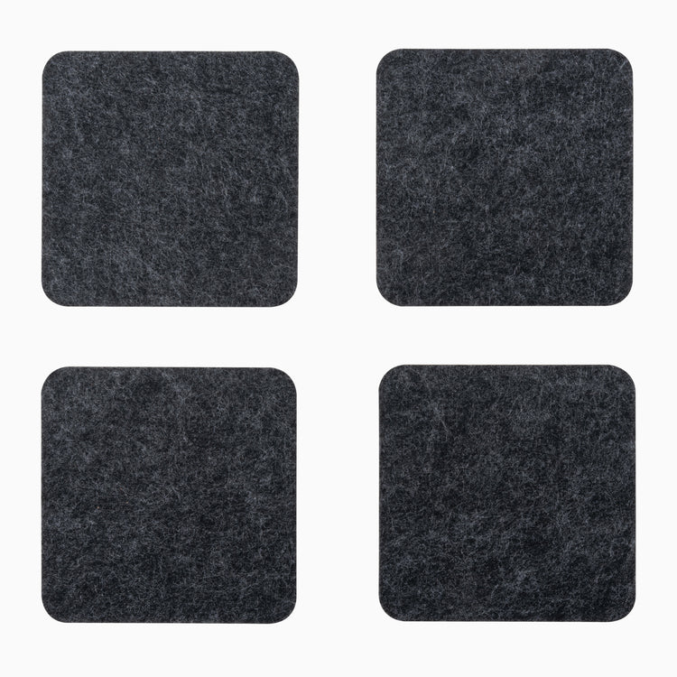 Desky felt cork coaster in dark gray