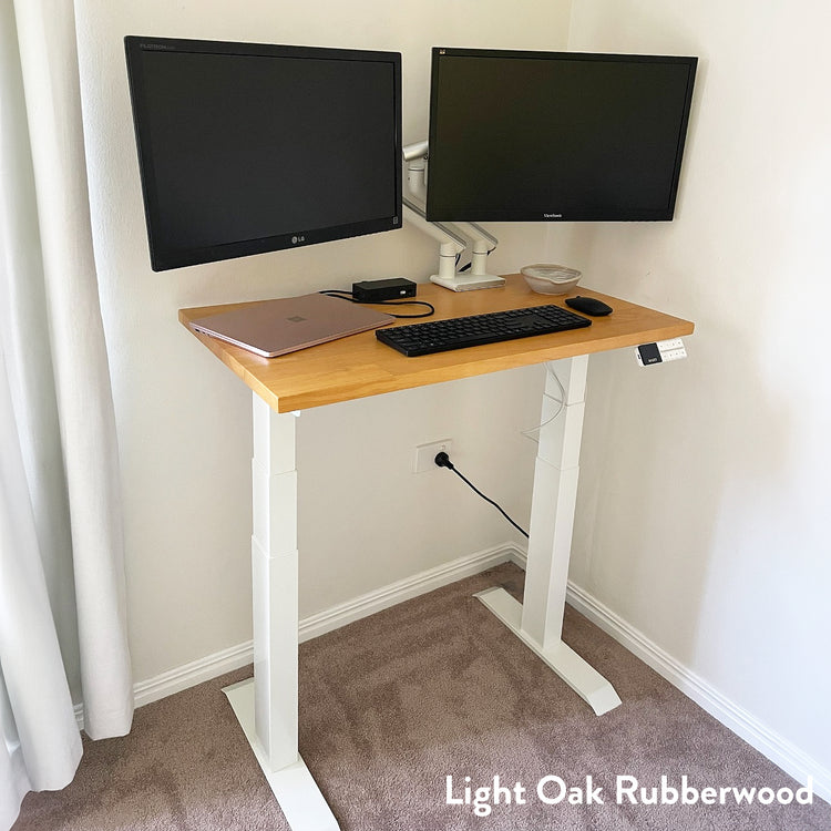 Desky Dual Mini Rubberwood Sit Stand Desk-Desky®