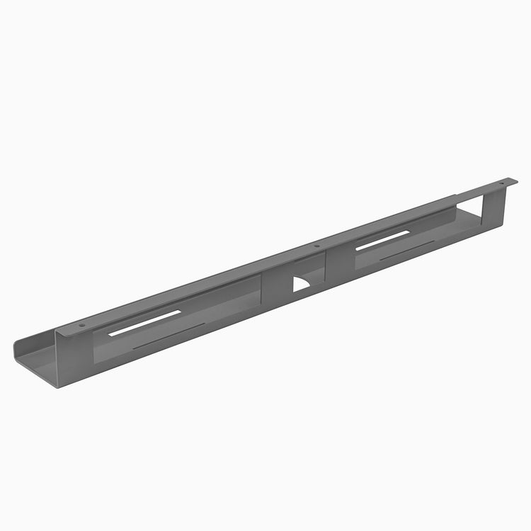 Desky mini cable and power tray in grey no power