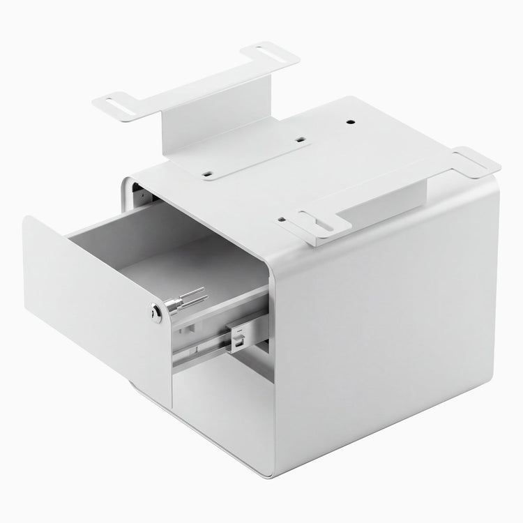 Desky white under desk cabinet