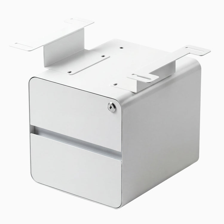 Desky minimal under desk cabinet in white
