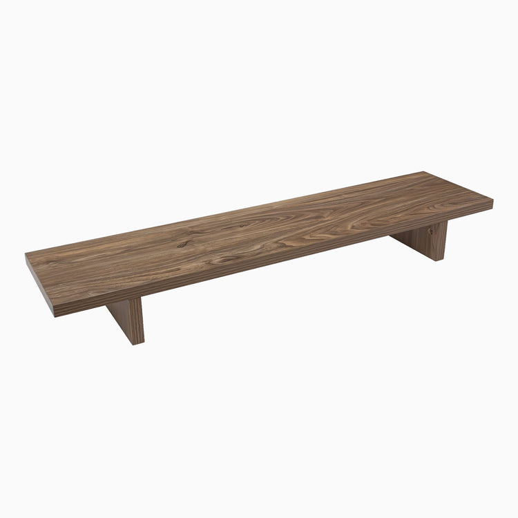desky wooden monitor stand - natural walnut