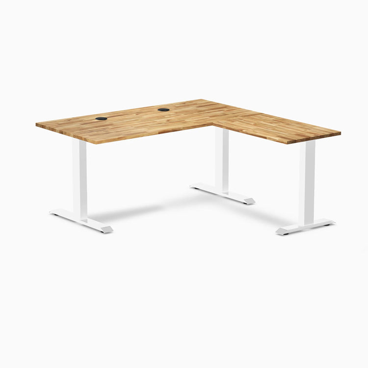 Desky Zero Hardwood L-Shape Office Desk