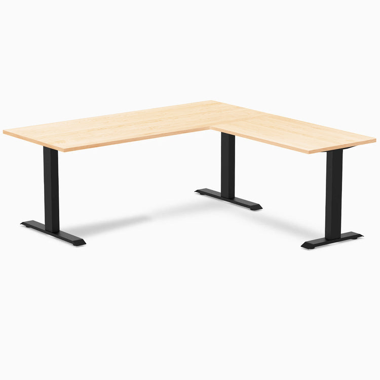 Desky Zero Hardwood L-Shape Office Desk