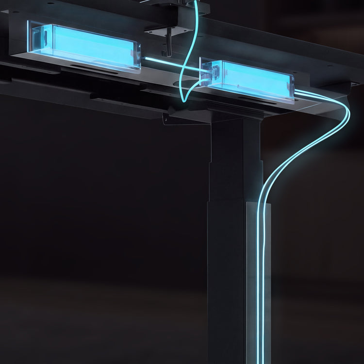 Desky cable management route with magnetic channel