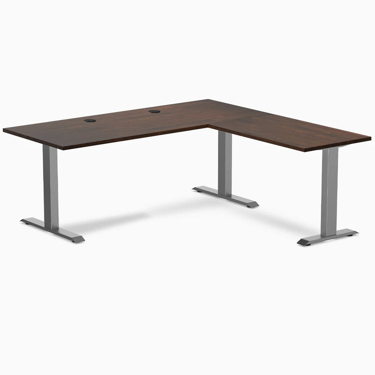 Desky Zero Rubberwood L-Shape Office Desk