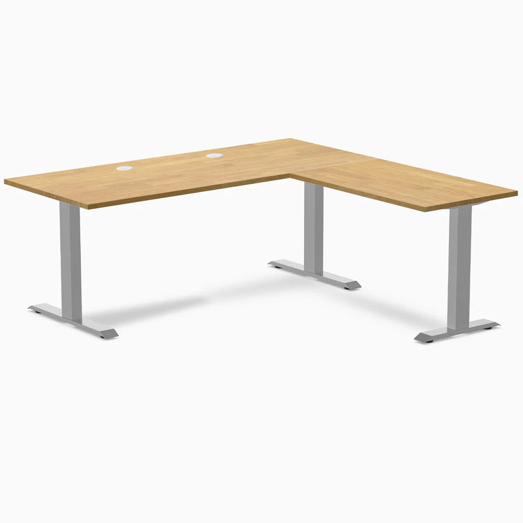 Desky Zero Rubberwood L-Shape Office Desk