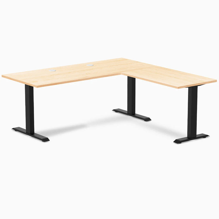Desky Zero Hardwood L-Shape Office Desk