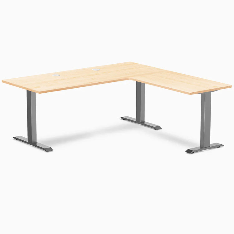 Desky Zero Hardwood L-Shape Office Desk