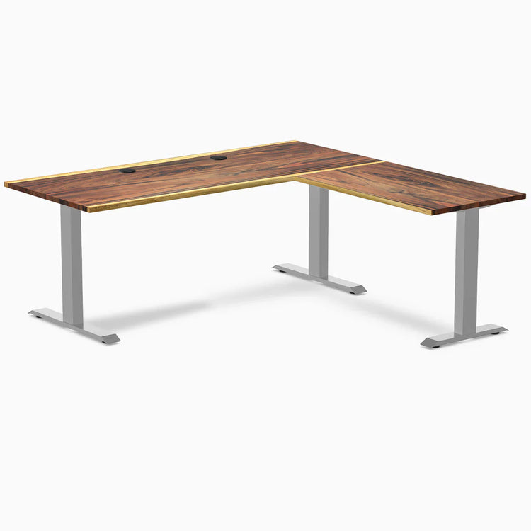 Desky Zero Hardwood L-Shape Office Desk