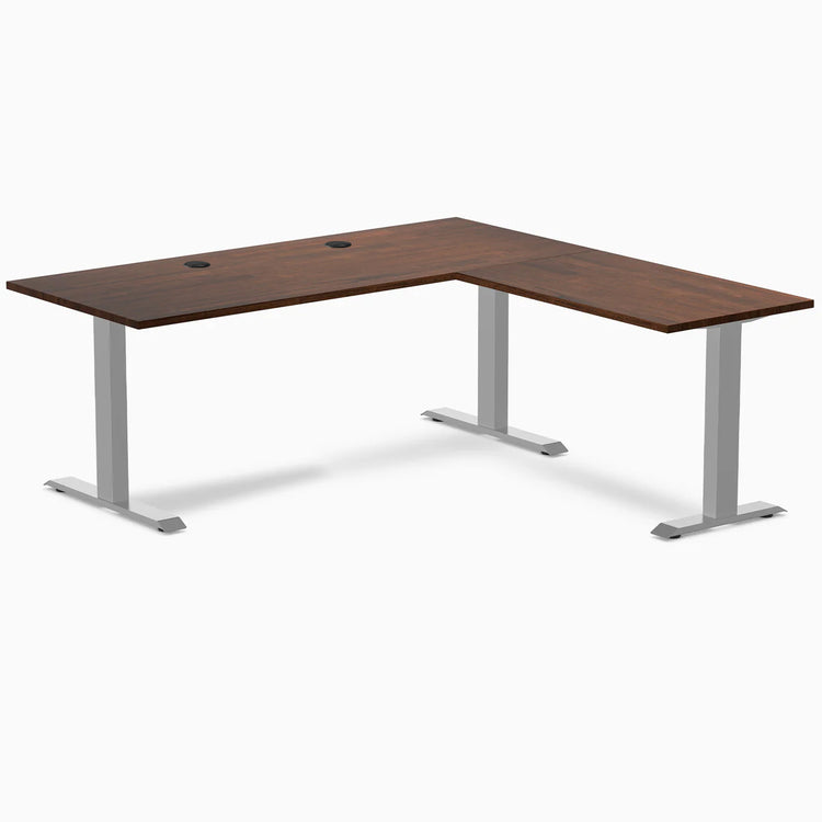 Desky Zero Rubberwood L-Shape Office Desk