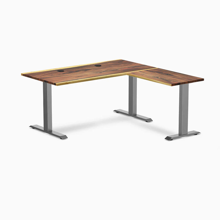 Desky Zero Hardwood L-Shape Office Desk