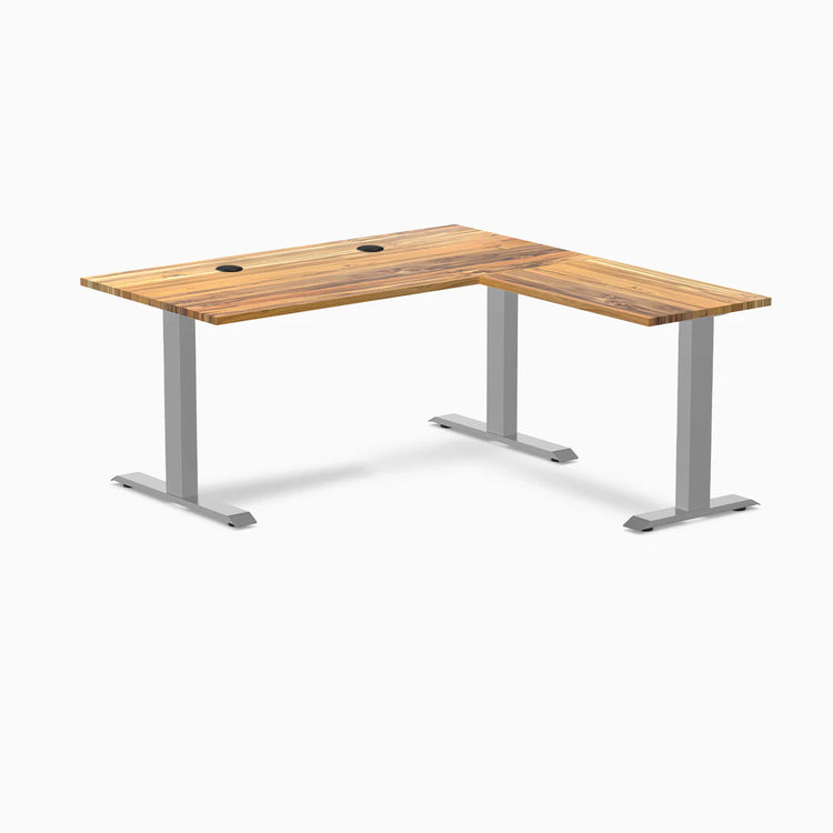 Desky Zero Hardwood L-Shape Office Desk