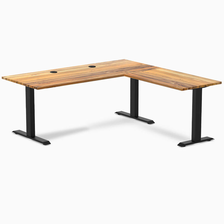 Desky Zero Hardwood L-Shape Office Desk