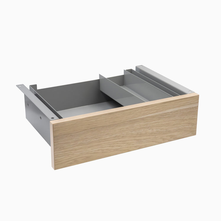 classic oak under desk drawer in grey frame