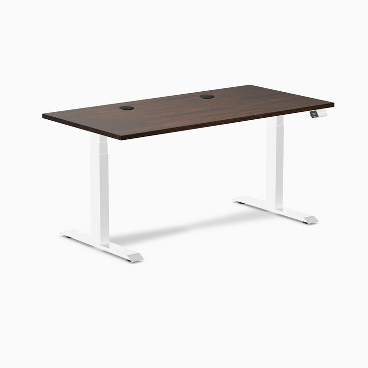 Desky Dual Rubberwood Sit Stand Desk
