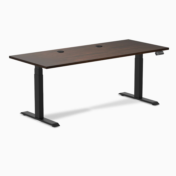 Desky Dual Rubberwood Sit Stand Desk
