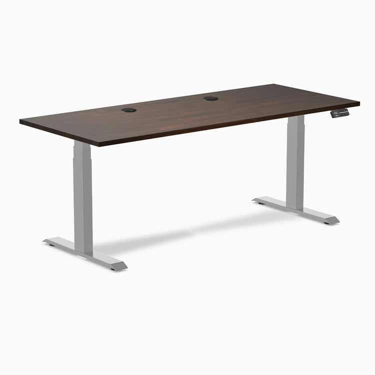 Desky Dual Rubberwood Sit Stand Desk
