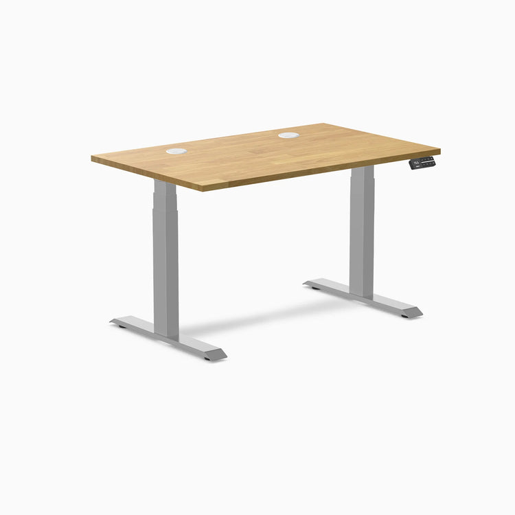 Desky Dual Rubberwood Sit Stand Desk