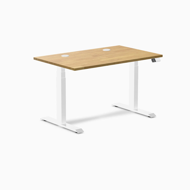 Desky Dual Rubberwood Sit Stand Desk