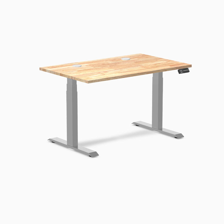 Desky Dual Rubberwood Sit Stand Desk