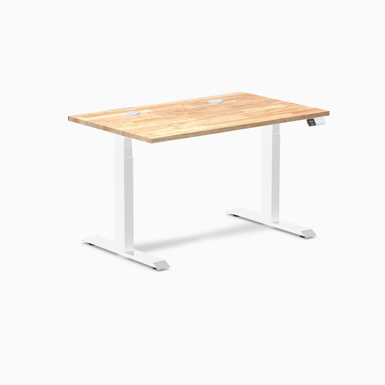 Desky Dual Rubberwood Sit Stand Desk