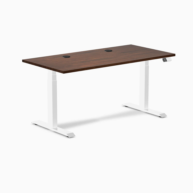 Desky Dual Rubberwood Sit Stand Desk