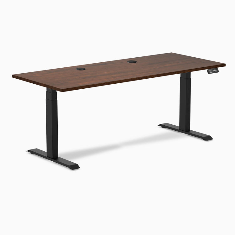 Desky Dual Rubberwood Sit Stand Desk