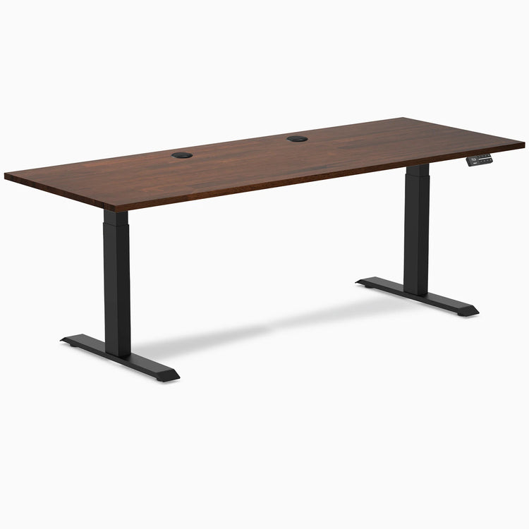 Desky Dual Rubberwood Sit Stand Desk