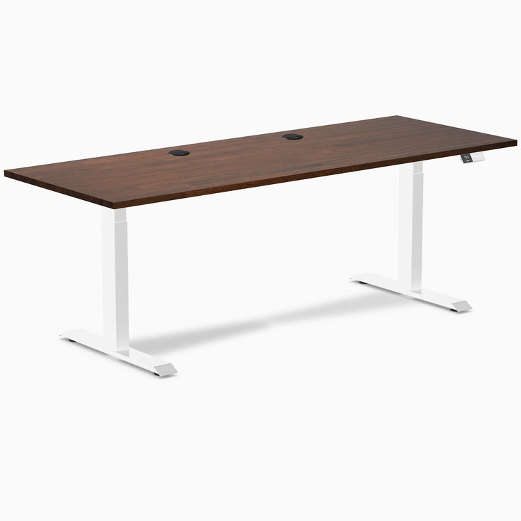 Desky Dual Rubberwood Sit Stand Desk