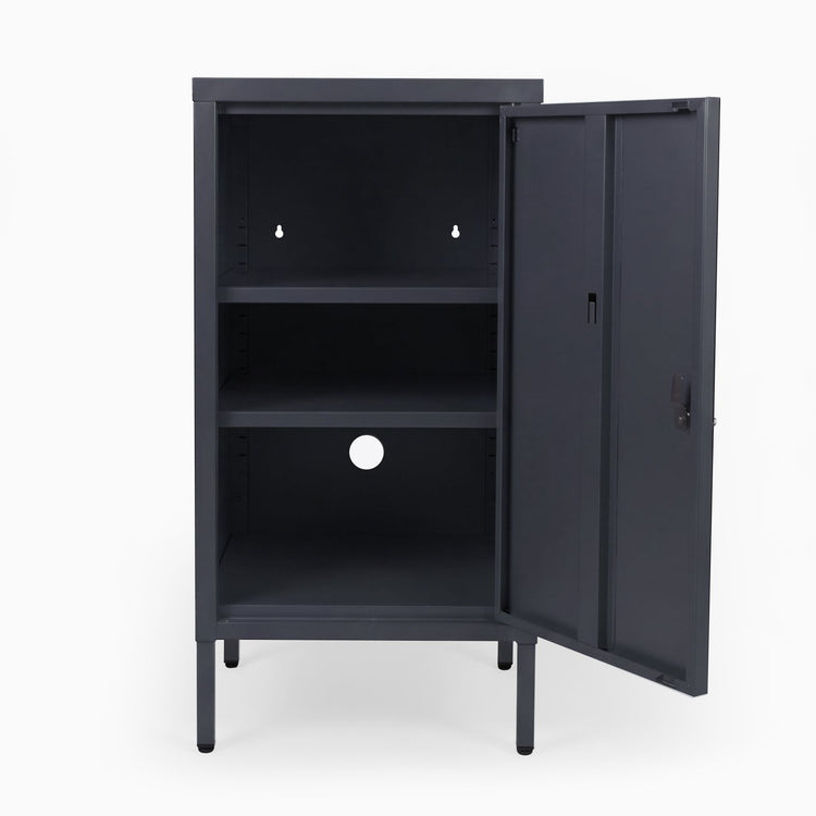 Desky Sidekick Metal Locker Cabinet-Accessories-Desky-Black-Right Opening-Desky® Australia