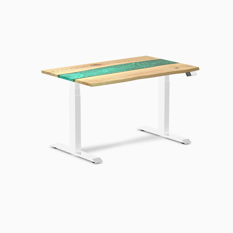 Desky dual resin ash emerald river 1200mm in white