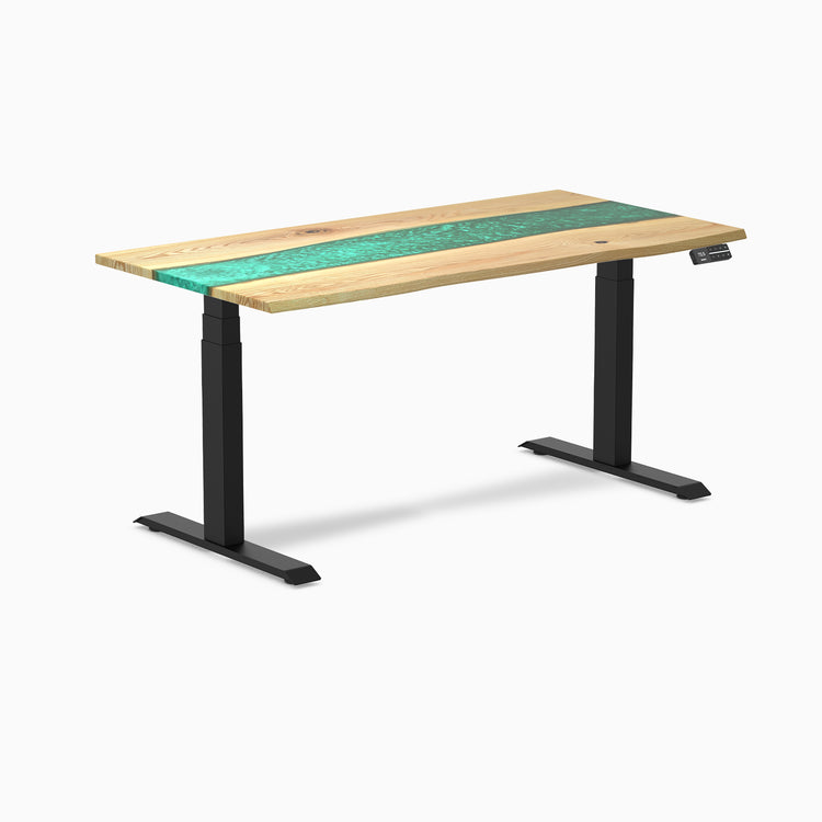 Desky dual resin ash emerald river 1500mm in black