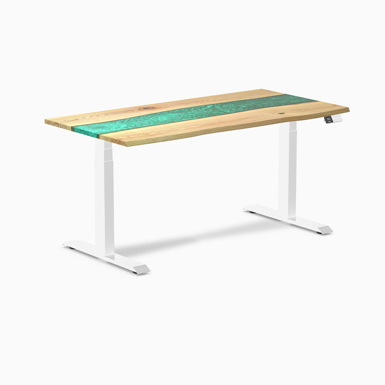 Desky dual resin ash emerald river 1500mm in white