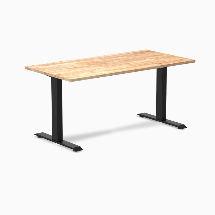 Fixed rubberwood natural 1500mm in black legs