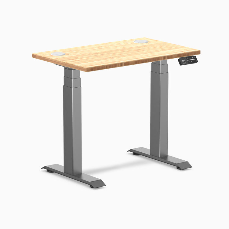 Desky Dual Mini Bamboo Sit Stand Desk
