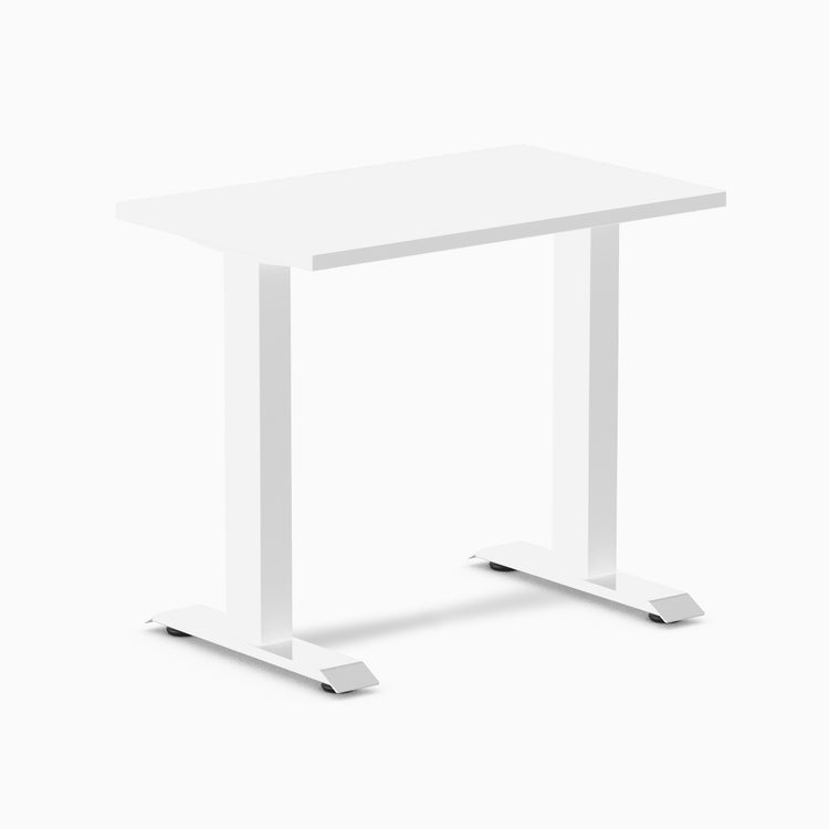 Desky fixed mini laminate desk 1000mm white in white