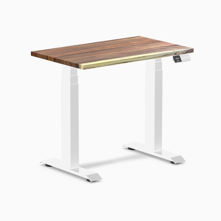Desky dual mini hardwood saman 800mm in white