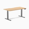 Scalloped desky desk in teak finish