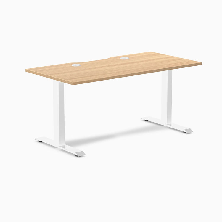 Desky Zero Scalloped Laminate Office Desk