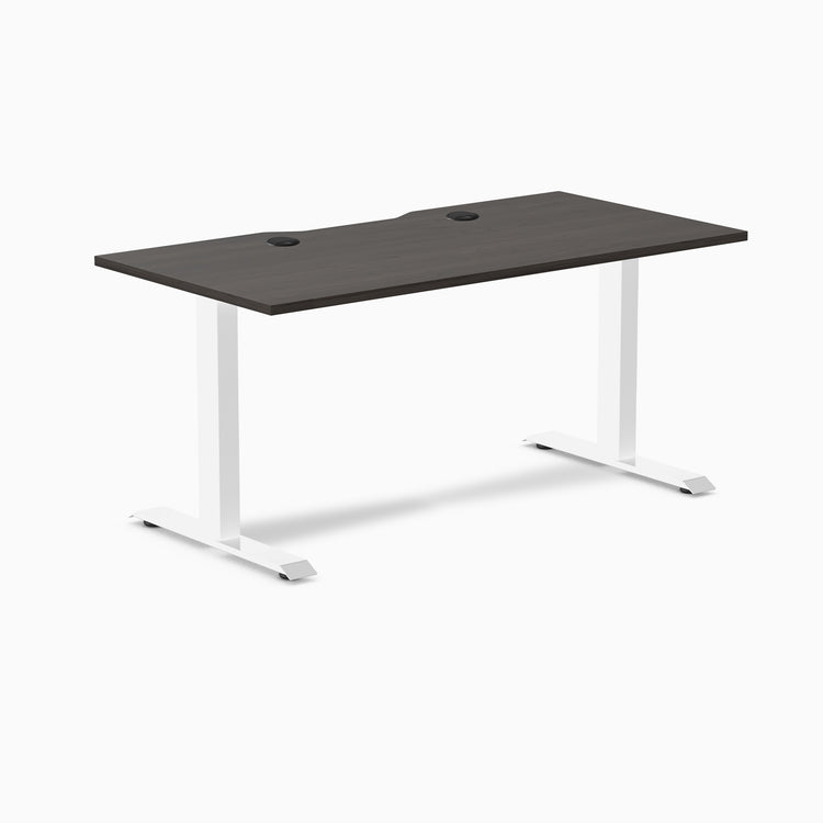 Desky Zero Scalloped Laminate Office Desk