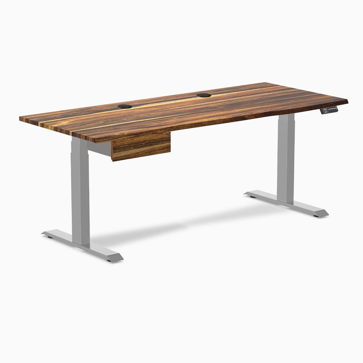 Desky Dual Hardwood Standing Desk With Drawer