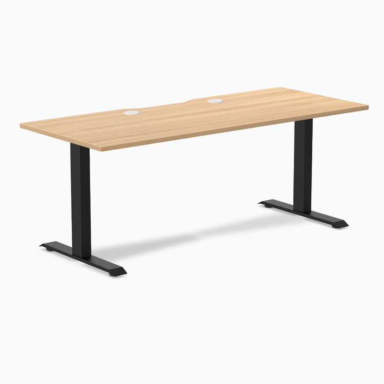 Desky Zero Scalloped Laminate Office Desk