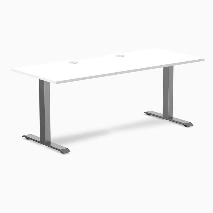 Desky Zero Scalloped Laminate Office Desk