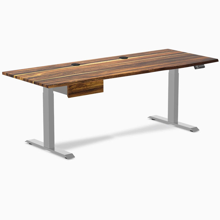 Desky Dual Hardwood Standing Desk With Drawer